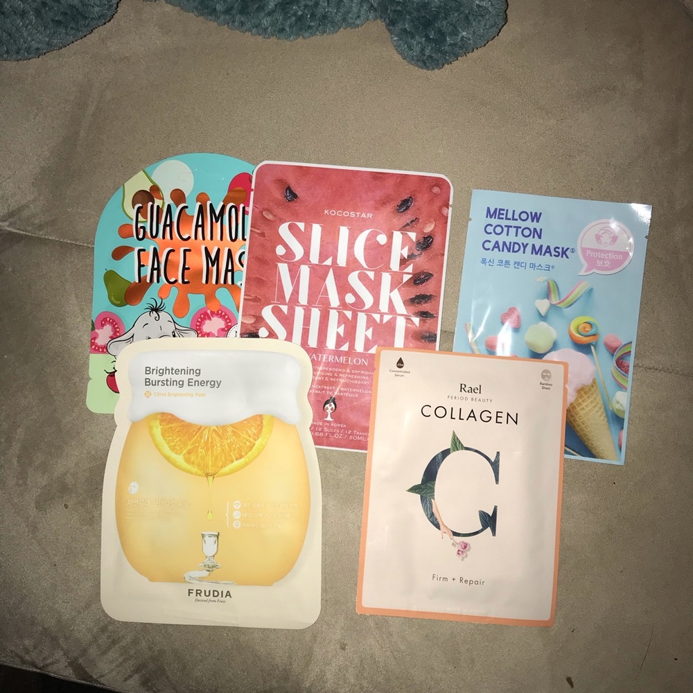 Lot of 5 Face Sheet Masks